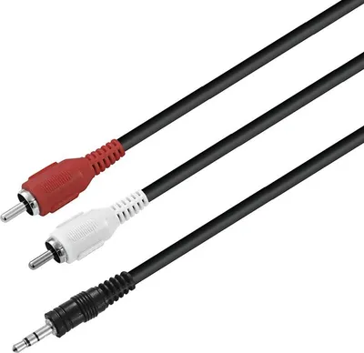 Produktbild von 1,5m Audiokabel 2x Cinch 3,5mm Klinkenstecker Stereo
