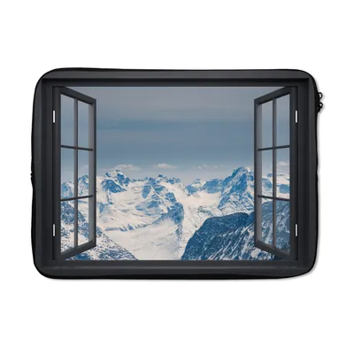 Produktbild von MuchoWow® Laptop Hülle 14 ZollAussicht - Berg - Landschaft Laptoptasche - Laptoptasche - Stoßsicher - Schutzhaube