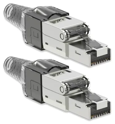 Produktbild von Netzwerkstecker Cat7 CAT 7 RJ45 Stecker 2x Steckverbinder werkzeuglos geschirmt
