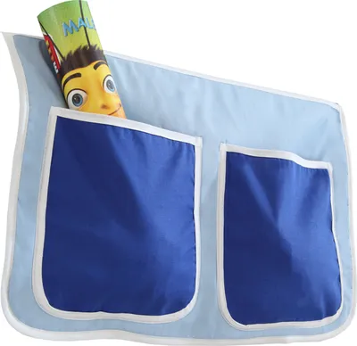 Produktbild von Bett-Tasche für Hoch- und Etagenbetten Hellblau-Dunkelblau