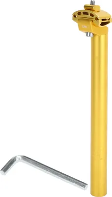 Produktbild von Fahrradsattelstš¹tze 27,2x300mm Fahrradsattelstš¹tze Sattelrohr aus Aluminiumlegierung Goldton Extra lang Einstellbarer Winkel
