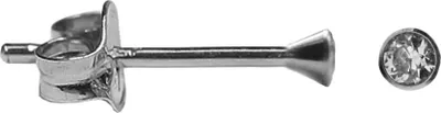 Produktbild von Kelch-Ohrstecker in Weißgold mit transparentem Zirkonia 2-5mm Reinheit - 333 - 8 kt Größe - 2 mm