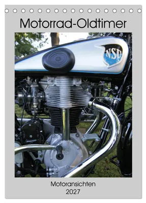 Produktbild von Motorrad Oldtimer - Motoransichten (Tischkalender 2027 DIN A5 hoch), CALVENDO Monatskalender