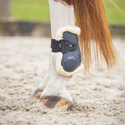 Produktbild von QHP Streichkappen Sensisoft, Farbe:Navy, Größe:Pony