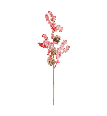 Produktbild von Weihnachtszweig MAGICHOME, Rot, 34 cm