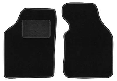 Produktbild von Velours-Fußmatten Vorne für Mazda Demio 1996-2003 (Schrägheck) – 2-tlg, Schwarz, passgenau – Wielganizator LUX