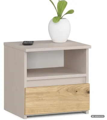 Zdjęcie produktu dla Szafka nocna CL1 Kaszmir 40 cm 1 szuflada kolor Dąb Artisan mat 1 półka 40x35x40 cm