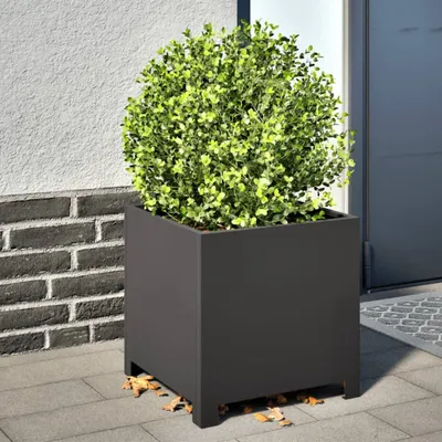 Produktbild von "SALE 2026"Pflanztopf/Blumenkübel Moderne - Pflanzkübel - Blumentopf Schwarz 40x40x40cm Stahl NEU789259 - Beete
