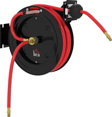 Produktbild von HOMCOM Automatik Druckluft Schlauchtrommel 15m+1m mit 1/4' Anschluss 20 bar