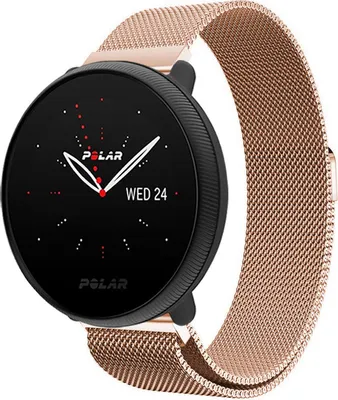Produktbild von Strap-it Luxes Milanese Armband - Kompatibel mit Polar Ignite 2Armband Ersatzarmband Edelstahl Armband mit Magnetverschluss Sportuhr zubehör für smartwatch 20mm Armband Rosa Gold