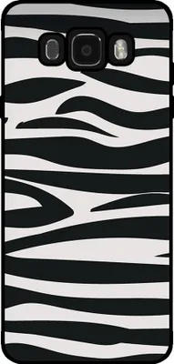 Immagine prodotto di Smartphonica Custodia per telefono adatta a Samsung Galaxy J7 2016 con stampa zebrata - Custodia posteriore in TPU con design zebrato - Nero Bianco