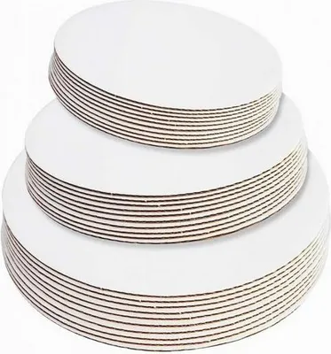 Produktbild von 15 Stück Tortenunterlage Rund 15/20/25cm, Cake Board Weiß
