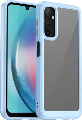 Immagine prodotto di Custodia per Samsung Galaxy A25 trasparente, antiurto TPU silicone protettivo blu