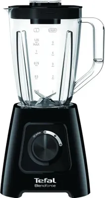 Zdjęcie produktu dla TEFAL | Blender | BL420838 BlendForce | Tabletop | 600 W | Materiał słoika Plastik | Pojemność słoika 1,25 L | Kruszenie lodu | Czarny