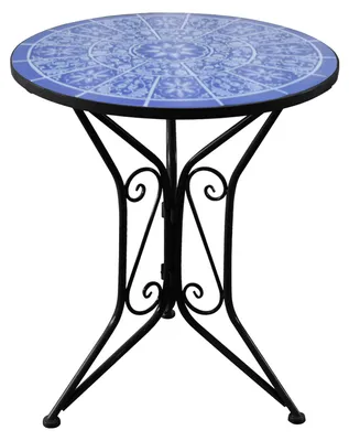 Produktbild von Gartentisch Metall Schwarz Mosaik