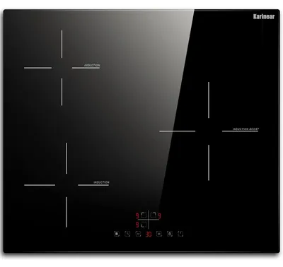 Produktbild von Induktionskochfeld - 30 cm Doppelkochfeld - Flexzonen - 3500 W - 9 Leistungsstufen - Timer - Kindersicherung - Edelstahl