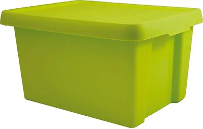 Produktbild von Essentials 16L -Aufbewahrungsbox mit einem grünen Deckel