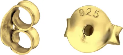 Produktbild von 20 x Ohrmuttern 925 Sterling Silber gelbvergoldet Ohrsteckerverschlüsse