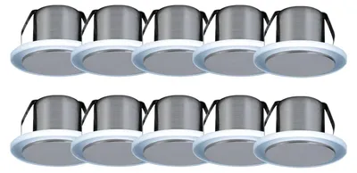 Immagine prodotto di Paulmann Set di faretti a incasso LED Saturn, 10 pezzi, 0,16W ciascuno, 12VA, diametro 35mm, finitura satinata, metallo/plastica
