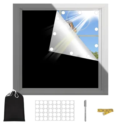 Verdunkelungsrollo ohne Bohren, 100x150 cm, Schwarz