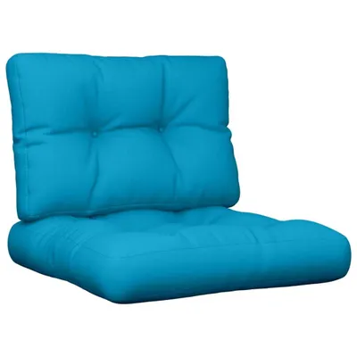 Produktbild von vidaXL Palettenkissen 2 Stk. Blau Stoff