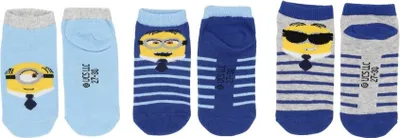 Zdjęcie produktu dla 3-pak skarpetek dziecięcych Minions - Wygodne i fajne skarpetki dziecięce na każdy dzień 27/30