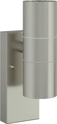 Produktbild von vidaXL Außenwandleuchte Silber 7 x 10 x 22 cm Edelstahl und Glas