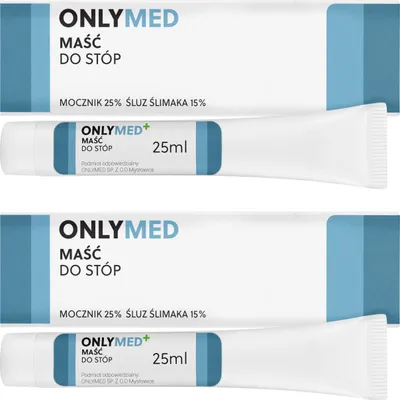 Immagine prodotto di Onlymed Pomata per i piedi 25% urea per pelle secca, confezione da 2