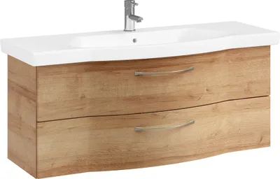 Produktbild von Badezimmer Waschtisch, 122cm, in Riviera Eiche quer Nb. SOLINGEN-66, B/H/T ca. 122/200/51,5 cm