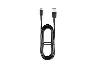 Produktbild von TRONIC Lade- und Datenkabel mit PVC-Ummantelung ca. 1,8 m Schwarz USB A auf Micro-USB