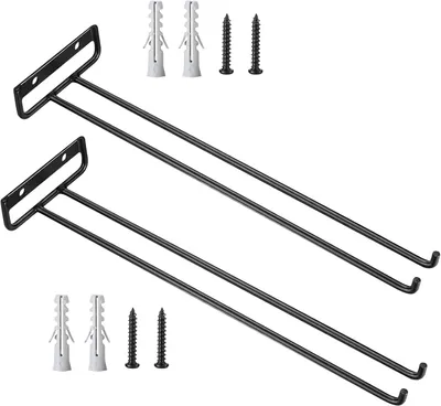 Produktbild von Metall Weinglashalter, 2er Set, Wandhalterung für Küche und Bar