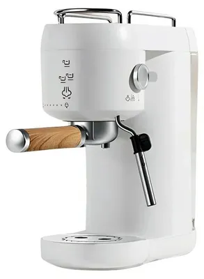 Immagine prodotto di Macchina per espresso - Macchina da caffè semiautomatica - 20 bar - Per caffè macinato - Serbatoio acqua da 1,4 litri - Ugello vapore - Per 2 tazze - Bianco
