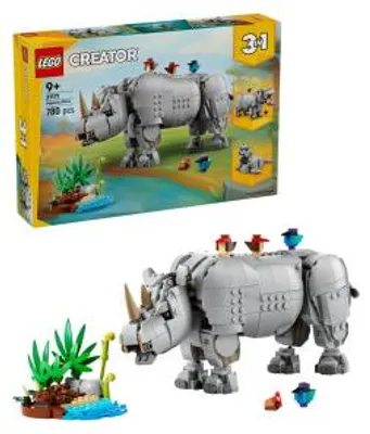 Obrázek produktu pro LEGO Creator Divoká zvířata: Majestátní nosorožec s ptáčky, Sada na stavění, 9 rok/roky, Plast, 780 kusů, 1,12 kg