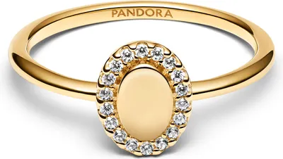 Image de Pandora Gravable Ovale Couronne de Rayon Anneau 163800C01 Femme, Taille de l'anneau:54