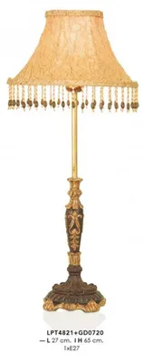 Zdjęcie produktu dla Casa Padrino Barokowa lampa stołowa złota 27 x H 65 cm - Luksusowa lampa stołowa - Nostalgiczna i wspaniała