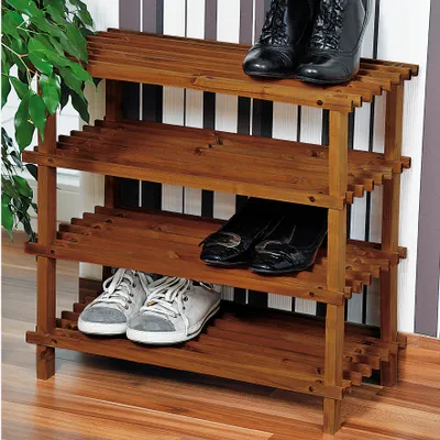 Produktbild von Schuhregal Tannenholz dunkel gebeizt, 69734