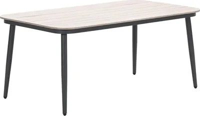 Produktbild von Lounge-  Diningtisch für Bologna / Diamo / Teramon - 160x90 cm - carbon black - light teak Vironwood