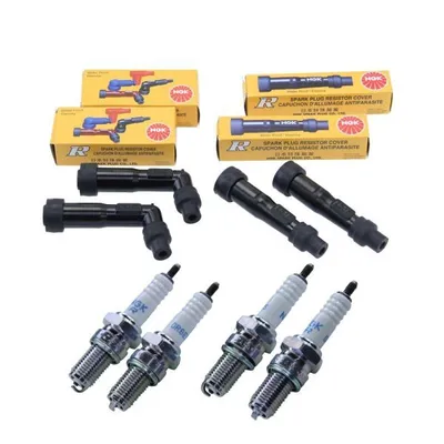 Image de NGK Honda CB 900 Bol d'Or bougies d'allumage + cosse de bougie set 4x DR8ES 2x SD05F 2x XD05F CB 350 400 750 Four
