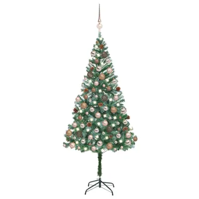 Produktbild von Maison Exclusive - Künstlicher Weihnachtsbaum mit Beleuchtung Kugeln Zapfen 180 cm