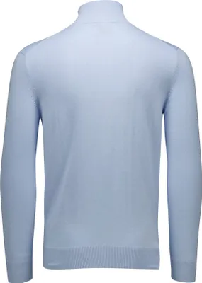 Produktbild von Gant Baumwoll-Half-Zip-Pullover einfarbig hellblau normale Passform