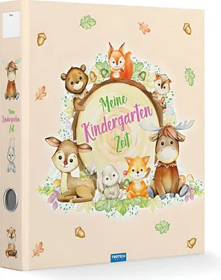 Immagine prodotto di Cartella per l'asilo nido, tema animali della foresta, raccoglitore, raccoglitore ad anelli, formato A4, raccoglitore decorato: raccoglitore per documenti, raccoglitore ad anelli, raccoglitore, raccoglitore a fogli mobili (cartella: per l'asilo nido)