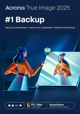 Produktbild von Acronis True Image 2025 / 5 PC / Dauerlizenz-Backup / Lizenz per E-Mail