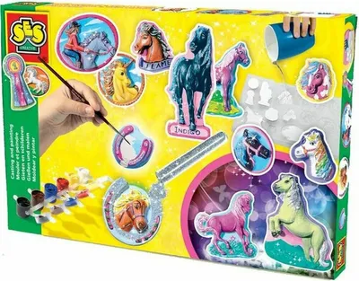Obrázok produktu pre SES Creative Children's Fantasy Horses Casting and Painting Set, Detská súprava na odlievanie / maľovanie, 5 rok / roky, Viacfarebný