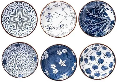 Produktbild von Keramische Stapelbare Dompelkommen in Blauw/Wit, 10,2 cm