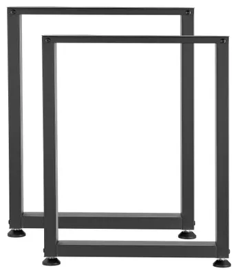 Image de Pieds de table, profilé carré - 600x750 mm - Capacité de charge de 1000 kg - Noir