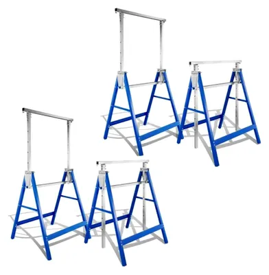 Produktbild von 4x Gerüstbock Klappbock Gerüst Unterstellbock 7-fach höhenverstellbar 81-130 cm Arbeit Gestelle Arbeitsbock Stützbock