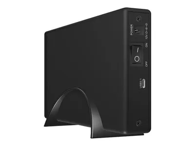 Produktbild von ICY BOX IB-377-C31 Gehäuse für 3,5" SATA HDD zu Type-C® - USB 3.1, Gen 2, 10 Gbit/s, Type-C® zu Type-C® Kabel, schwarz, HDD / SSD-Gehäuse, 3.5", SATA, Serial ATA II, Serial ATA III, 10 Gbit/s, Hot-Swap, Schwarz