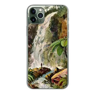 Produktbild von MuchoWow® Handyhülle Schutzhülle Hülle für iPhone 11 Pro Max Wasserfall - Kunst - Alte Meister Silikon Softcase Handy Hülle - Schutz