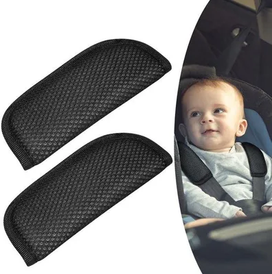 Image de Supports pour sièges auto pour enfants - Lot de 2 - Respirants - Universels - Confortables - Faciles à installer - Protection contre les frottements - Coussin de siège