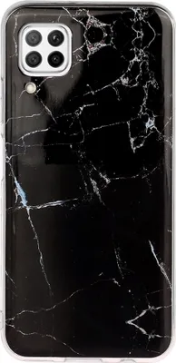 Produktbild von Mobigear Marble  Huawei P40 Lite Hülle Flexibles TPU Backcover - Schwarz